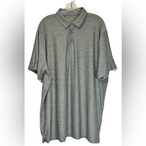 Under Armour Mens 2XL Light Gray Heat Gear Performance Quick Dry Polo Big & Tall
